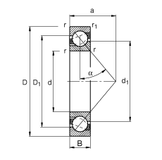 ǽ|S 7303-B-TVP,  DIN 628-1 ˜ʵҪߴ磬|  = 40