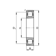 ΝLS 20208-K-TVP-C3,  DIN 635-1 ˜ʵҪߴ, FF 1:12